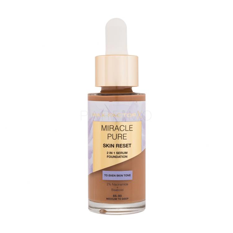 Max Factor Miracle Pure Skin Reset 2in1 Serum Foundation Fond de ten pentru femei 30 ml Nuanţă 85-90 Medium To Deep