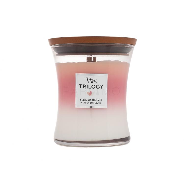 WoodWick Trilogy Blooming Orchard Lumânări parfumate 275 g