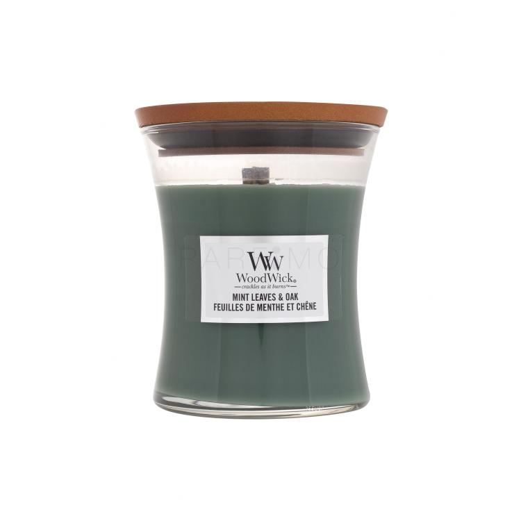 WoodWick Mint Leaves &amp; Oak Lumânări parfumate 275 g