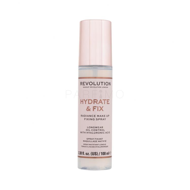 Makeup Revolution London Hydrate &amp; Fix Radiance Make Up Fixing Spray Spray fixator pentru femei 100 ml