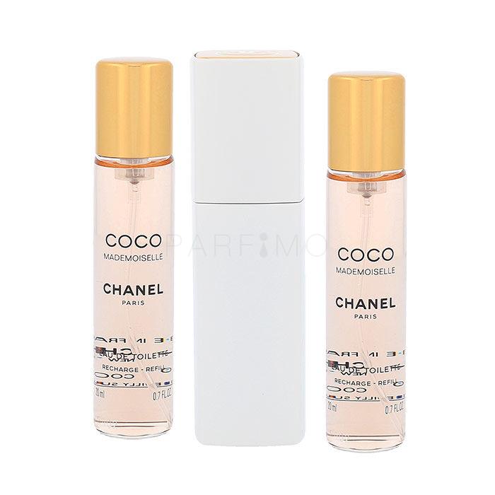 Chanel Coco Mademoiselle 3x 20 ml Apă de toaletă pentru femei Rasucire flacon 20 ml tester