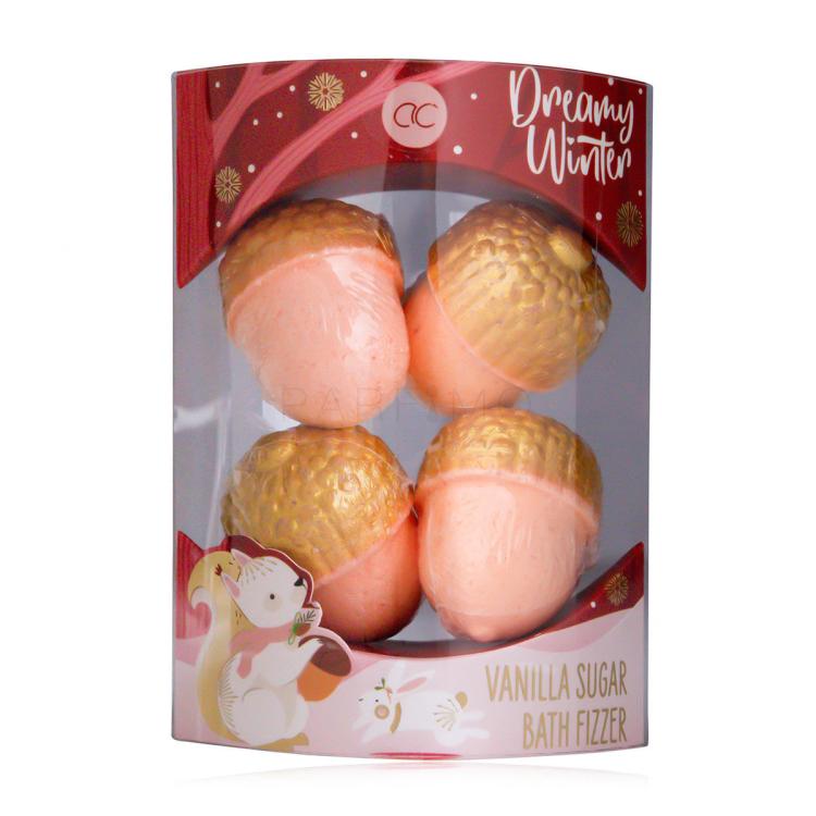 Accentra Dreamy Winter Vanilla Sugar Fizzer Bilă efervescentă de baie 4x30 g