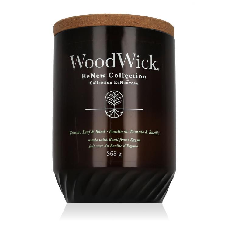 WoodWick ReNew Collection Tomato Leaf &amp; Basil Lumânări parfumate 368 g