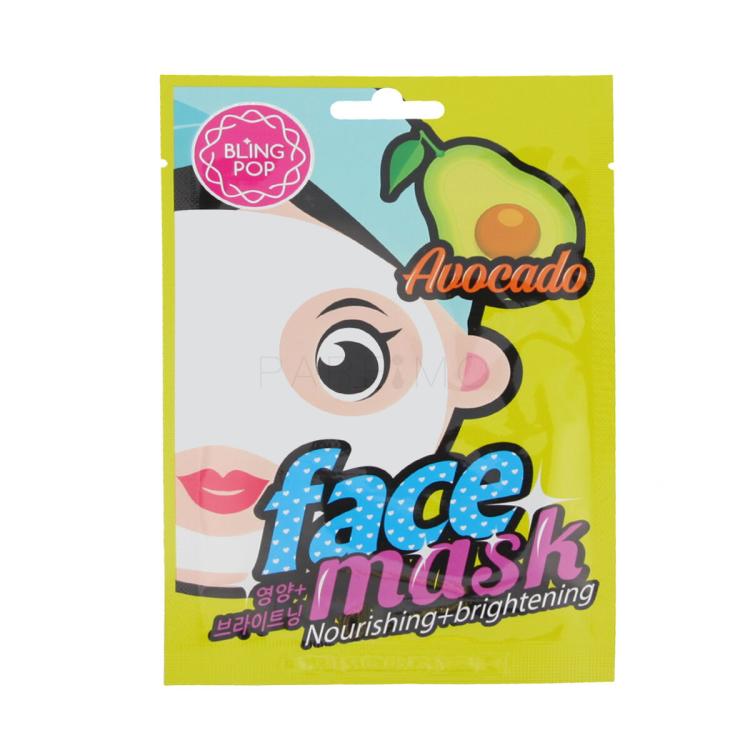 Bling Pop Face Mask Avocado Nourishing + Brightening Mască de față 20 ml