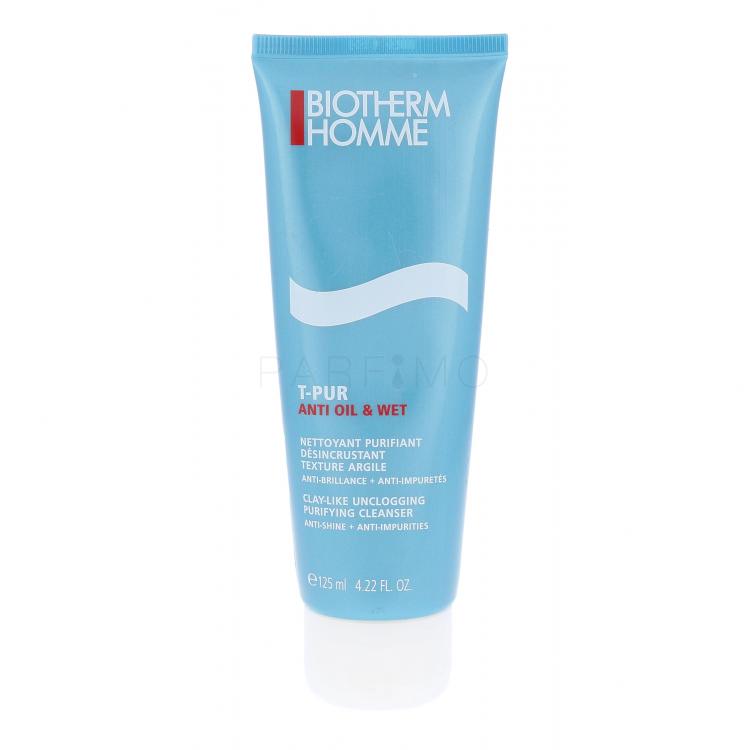 Biotherm Homme T-PUR Anti Oil &amp; Shine Gel demachiant pentru bărbați 125 ml