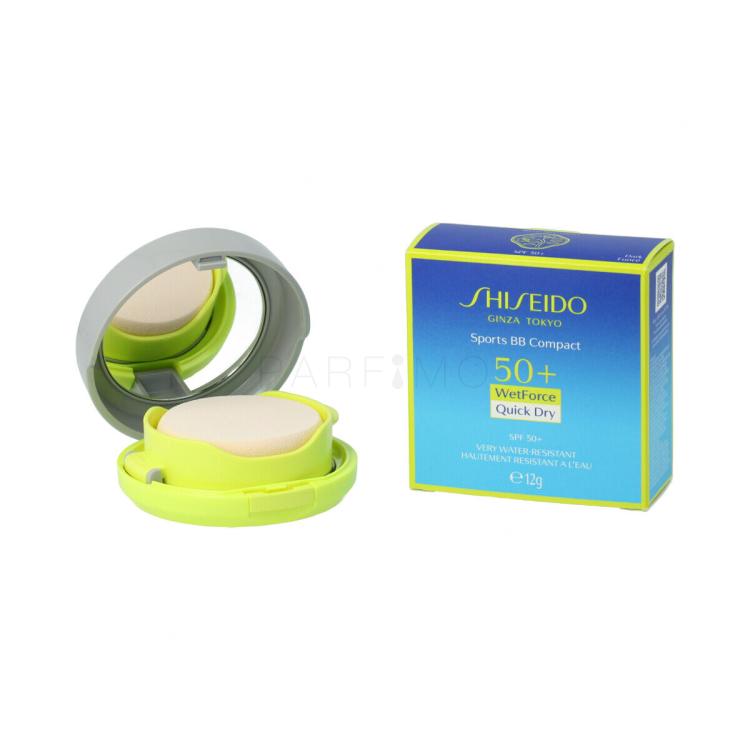 Shiseido Sports BB Compact WetForce SPF50+ Pudră pentru femei 12 g Nuanţă Dark