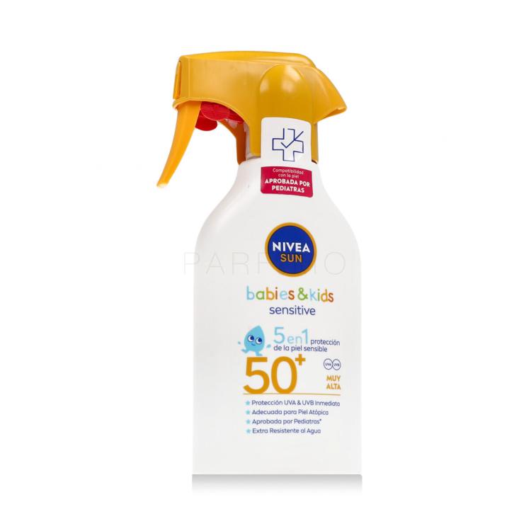 Nivea Sun Babies &amp; Kids Sensitive Protect Spray SPF50+ Pentru corp pentru copii 270 ml