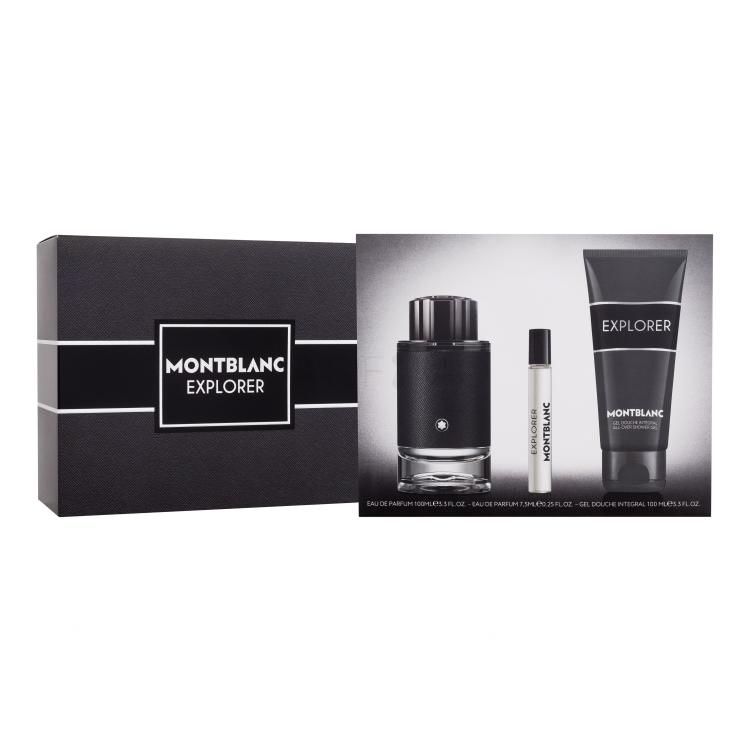 Montblanc Explorer Set cadou Apă de parfum 100 ml + apă de parfum 7,5 ml + gel de duș 100 ml Cutie cu defect