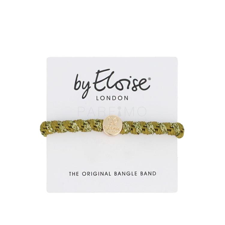 By Eloise London Woven Gold Circle Elastice de păr pentru femei 1 buc Nuanţă Olive Green