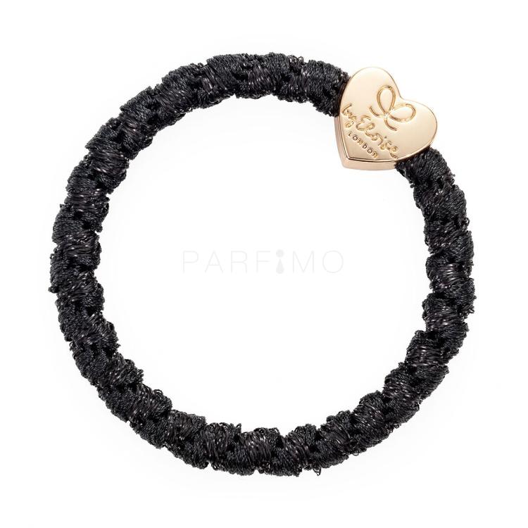 By Eloise London Woven Gold Heart Elastice de păr pentru femei 1 buc Nuanţă Black Shimmer