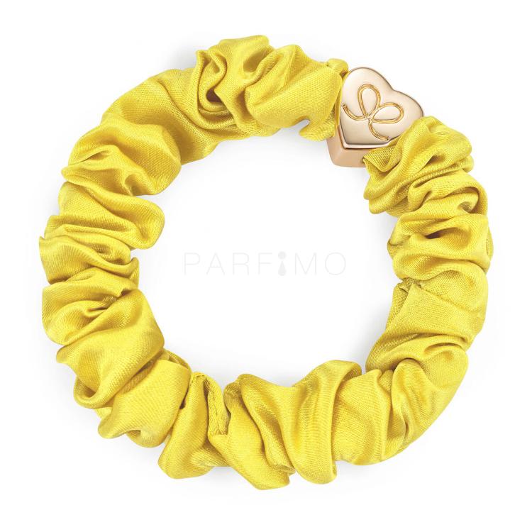 By Eloise London Silk Scrunchie Gold Heart Elastice de păr pentru femei 1 buc Nuanţă Mellow Yellow