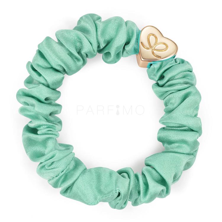 By Eloise London Silk Scrunchie Gold Heart Elastice de păr pentru femei 1 buc Nuanţă Mint
