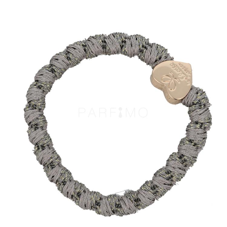 By Eloise London Woven Gold Heart Elastice de păr pentru femei 1 buc Nuanţă Pebble Grey