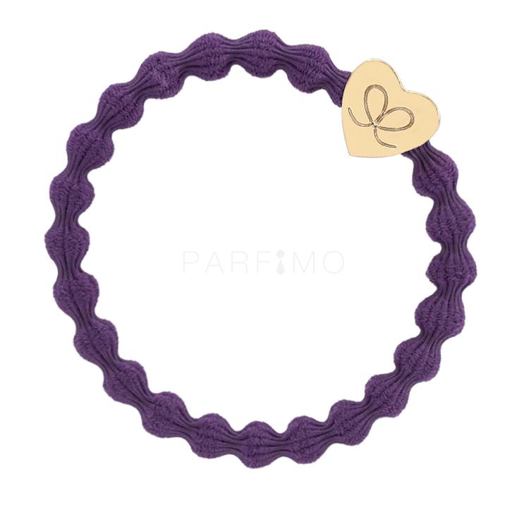 By Eloise London Gold Heart Elastice de păr pentru femei 1 buc Nuanţă Purple