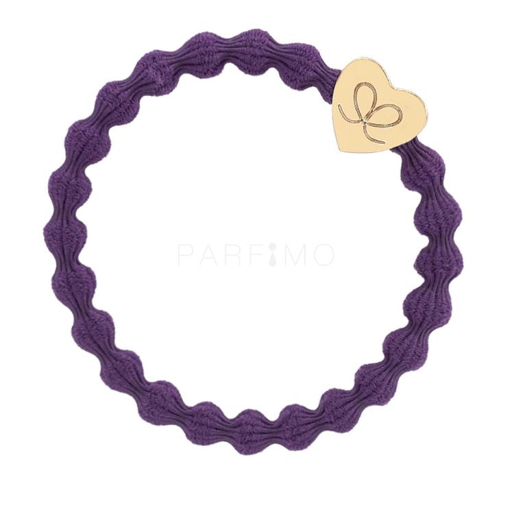 By Eloise London Gold Heart Elastice de păr pentru femei 1 buc Nuanţă Purple