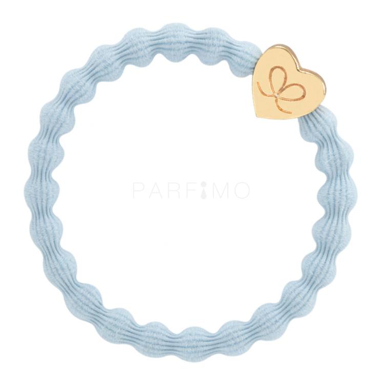By Eloise London Gold Heart Elastice de păr pentru femei 1 buc Nuanţă Sky Blue