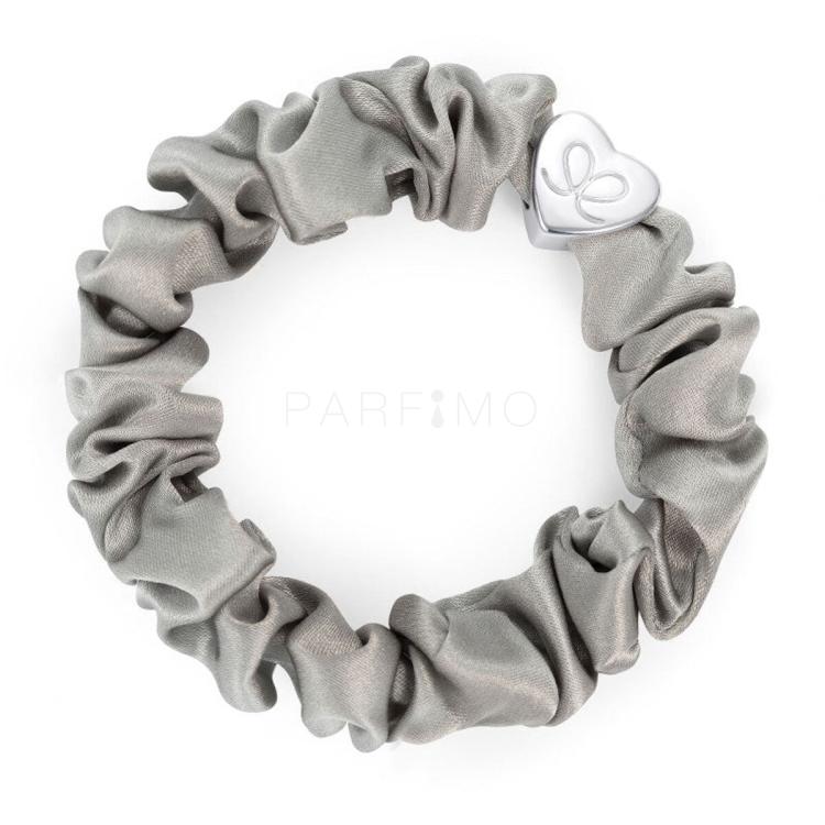 By Eloise London Silk Scrunchie Silver Heart Elastice de păr pentru femei 1 buc Nuanţă Moonlight