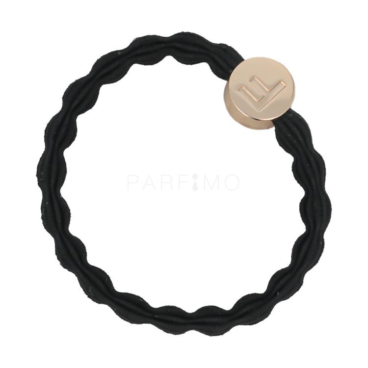 By Eloise London Letter Charms Gold Elastice de păr 1 buc Nuanţă F Black