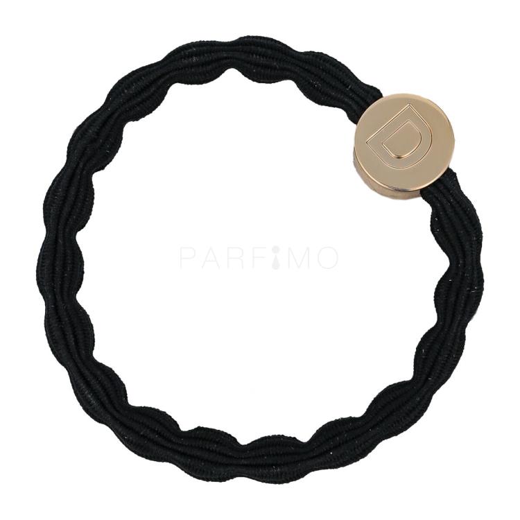 By Eloise London Letter Charms Gold Elastice de păr 1 buc Nuanţă D Black