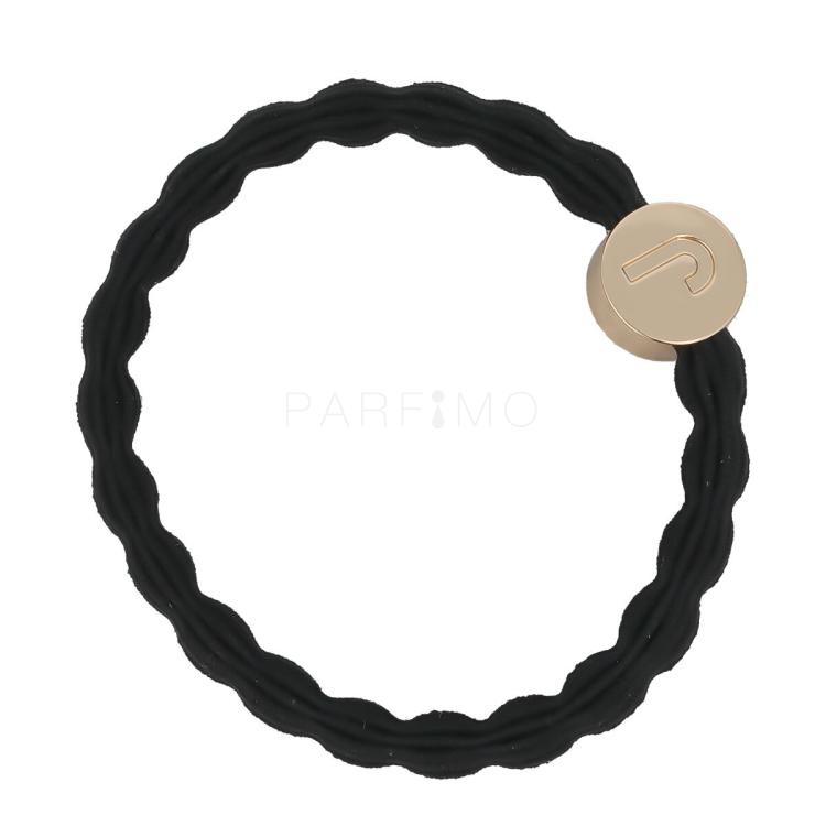 By Eloise London Letter Charms Gold Elastice de păr 1 buc Nuanţă J Black