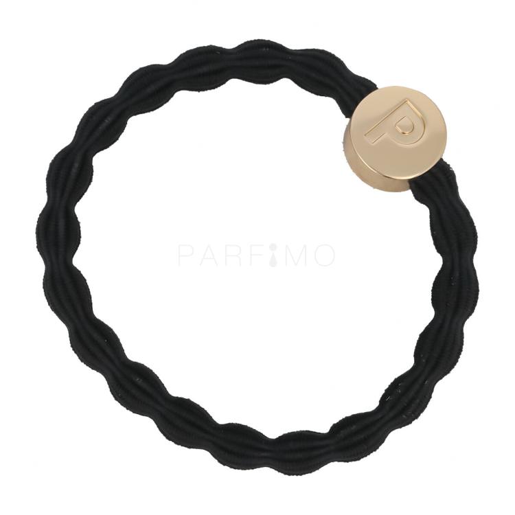 By Eloise London Letter Charms Gold Elastice de păr 1 buc Nuanţă P Black