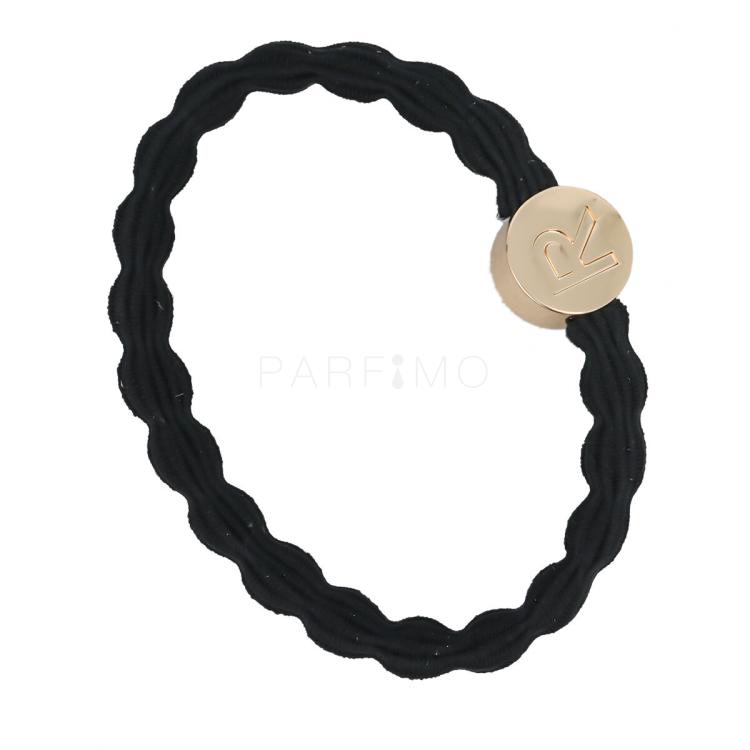 By Eloise London Letter Charms Gold Elastice de păr 1 buc Nuanţă R Black