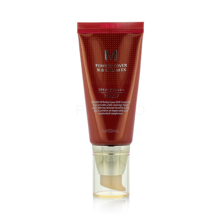 Missha M Perfect Cover BB Cream EX SPF42 Cremă BB pentru femei 50 ml Nuanţă No.27 Honey Beige