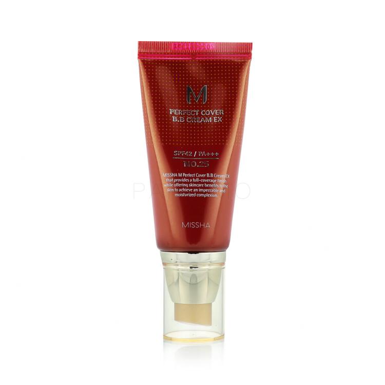 Missha M Perfect Cover BB Cream EX SPF42 Cremă BB pentru femei 50 ml Nuanţă No.25 Warm Beige