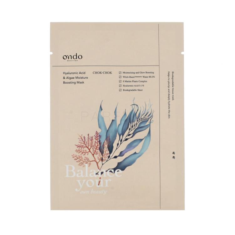 Ondo Beauty 36.5 CHOK-CHOK Hyaluronic Acid &amp; Algae Moisture Boosting Mask Mască de față 25 g