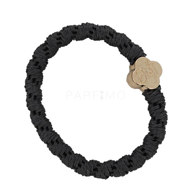 By Eloise London Woven Gold Quatrefoil Elastice de păr pentru femei 1 buc Nuanţă Charcoal Grey