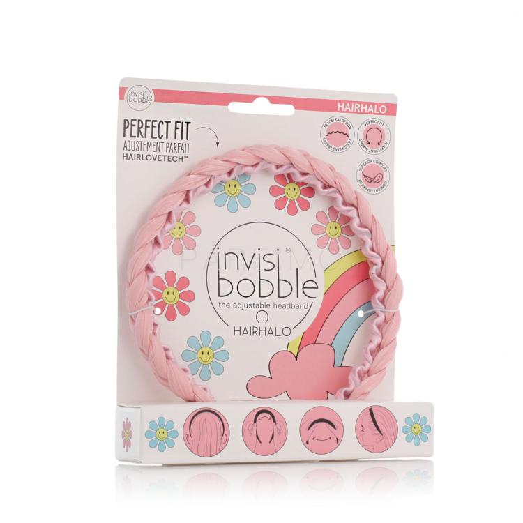 Invisibobble Retro Dreamin&#039; Hairhalo Elastice de păr pentru femei 1 buc Nuanţă Eat, Pink, and be Merry