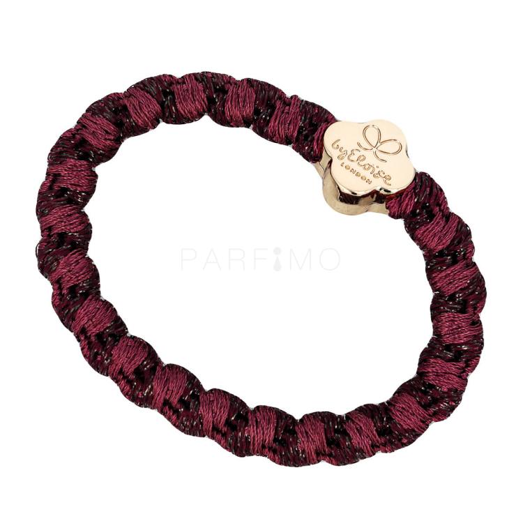By Eloise London Woven Gold Quatrefoil Elastice de păr pentru femei 1 buc Nuanţă Plum