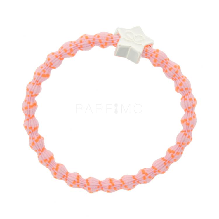 By Eloise London Silver Star Elastice de păr pentru femei 1 buc Nuanţă Orange on Pink