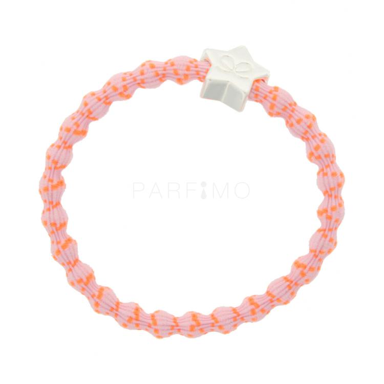 By Eloise London Silver Star Elastice de păr pentru femei 1 buc Nuanţă Orange on Pink