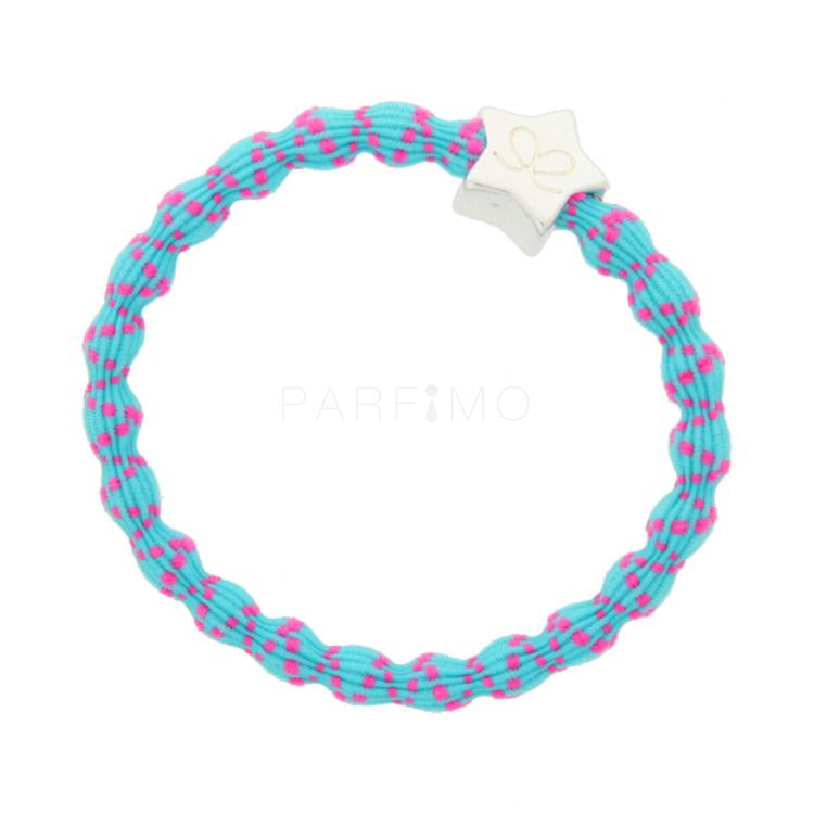 By Eloise London Silver Star Elastice de păr pentru femei 1 buc Nuanţă Neon Pink on Neon Blue