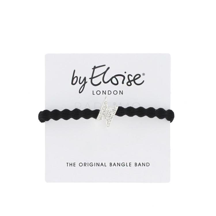 By Eloise London Silver Bling Diamanté Bolt Elastice de păr pentru femei 1 buc Nuanţă Black