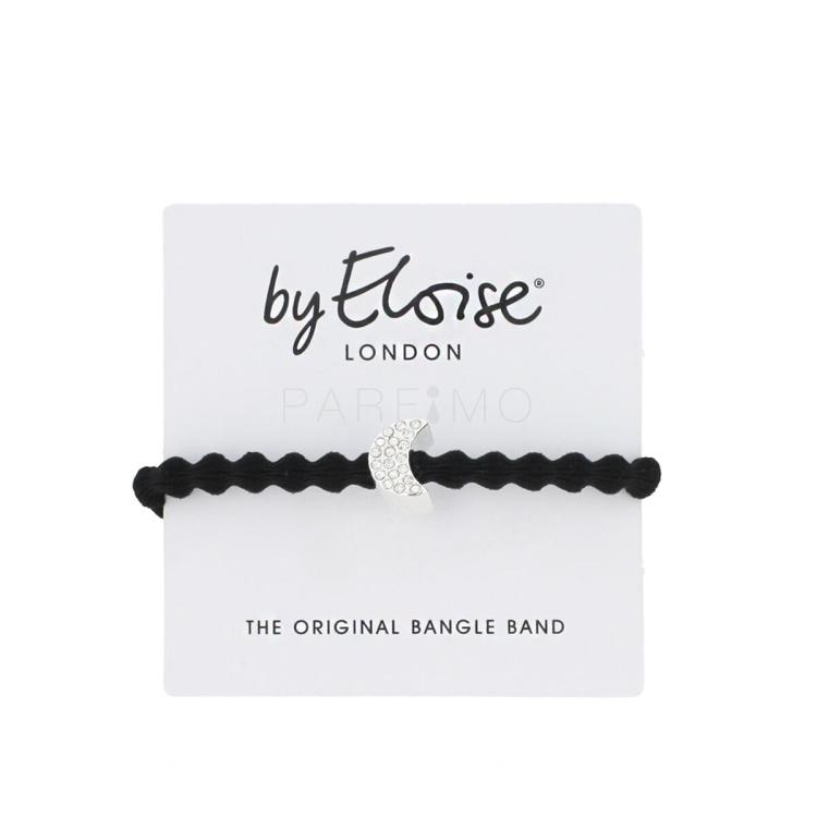 By Eloise London Silver Bling Diamanté Moon Elastice de păr pentru femei 1 buc Nuanţă Black