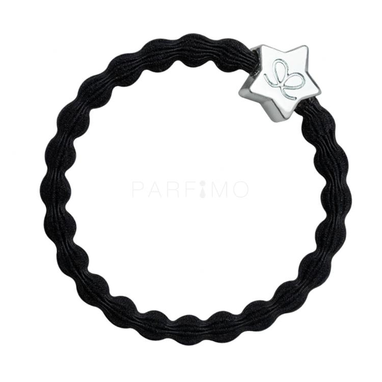 By Eloise London Bling Charms Silver Diamanté Star Elastice de păr pentru femei 1 buc Nuanţă Black