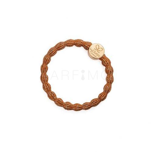 By Eloise London Metallic Gold Circle Elastice de păr pentru femei 1 buc Nuanţă Amber