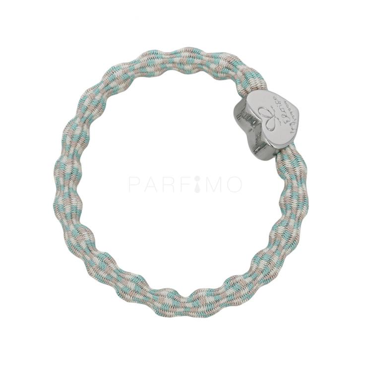 By Eloise London Metallic Silver Heart Elastice de păr pentru femei 1 buc Nuanţă Maldives