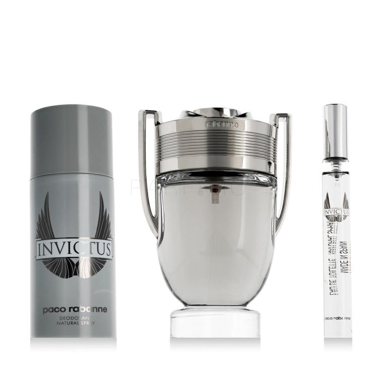 Paco Rabanne Invictus Set cadou apă de toaletă 100 ml + apă de toaletă 10 ml + deodorant 150 ml