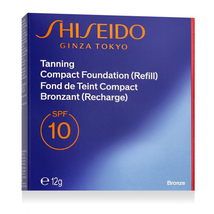 Shiseido Sun Protection Tanning Compact Foundation SPF10 Fond de ten pentru femei Rezerva 12 g Nuanţă Bronze
