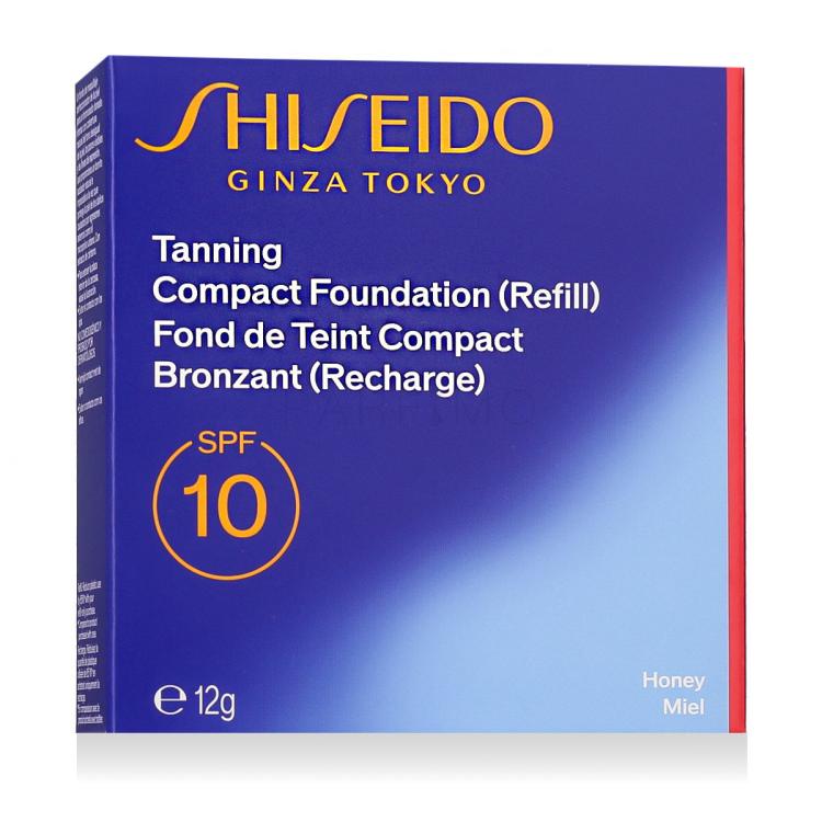 Shiseido Sun Protection Tanning Compact Foundation SPF10 Fond de ten pentru femei Rezerva 12 g Nuanţă Honey