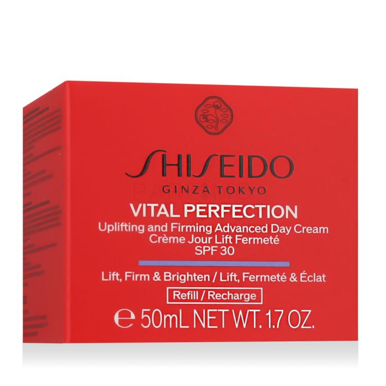 Shiseido Vital Perfection Uplifting &amp; Firming Advanced Day Cream SPF30 Cremă de zi pentru femei Rezerva 50 ml