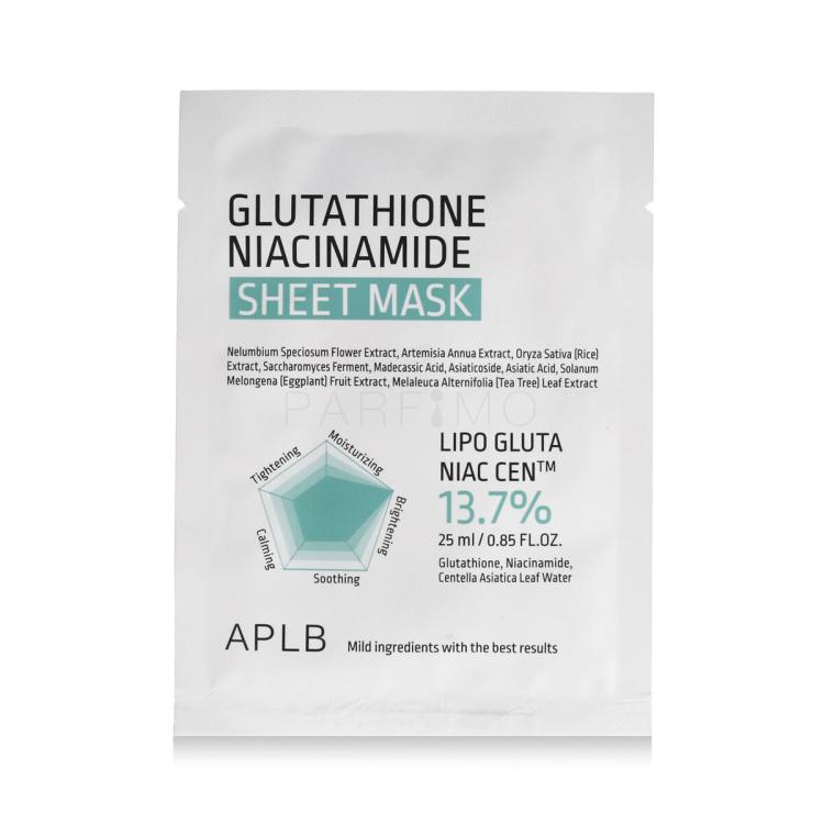 APLB Glutathione Niacinamide Sheet Mask Mască de față 25 ml