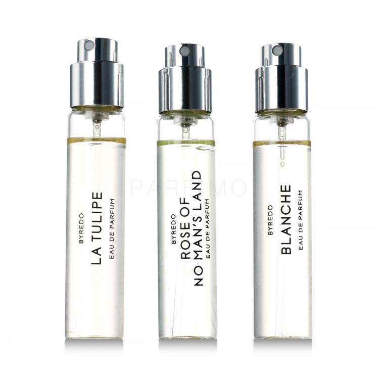 BYREDO La Sélection Florale Set cadou apă de parfum Blanche 12 ml + apă de parfum La Tulipe 12 ml + apă de parfum Rose of No Man&#039;s Land 12 ml