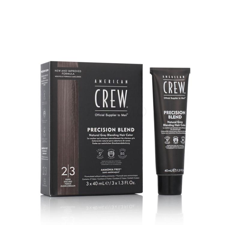 American Crew Precision Blend Natural Grey Blending Hair Color Vopsea de păr pentru bărbați 120 ml Nuanţă 2-3 Dark