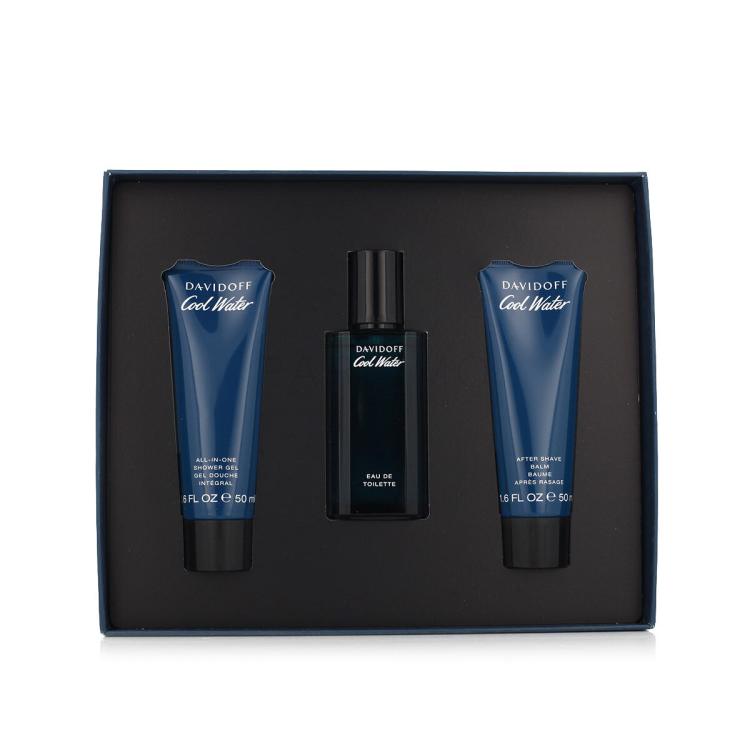 Davidoff Cool Water Set cadou apă de toaletă 40 ml + gel de duș 50 ml + balsam dupa bărbierit 50 ml