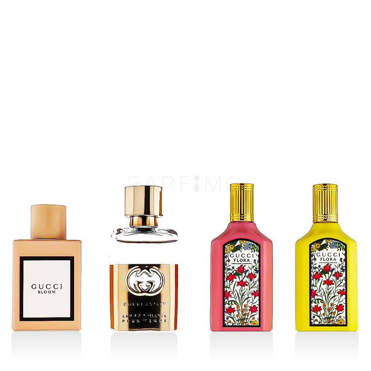 Gucci Mini Set Set cadou EDP Flora Gorgeous Orchid 5 ml + EDP Flora Gorgeous Gardenia 5 ml + EDT Guilty Pour Femme 5 ml + EDP Bloom 5 ml