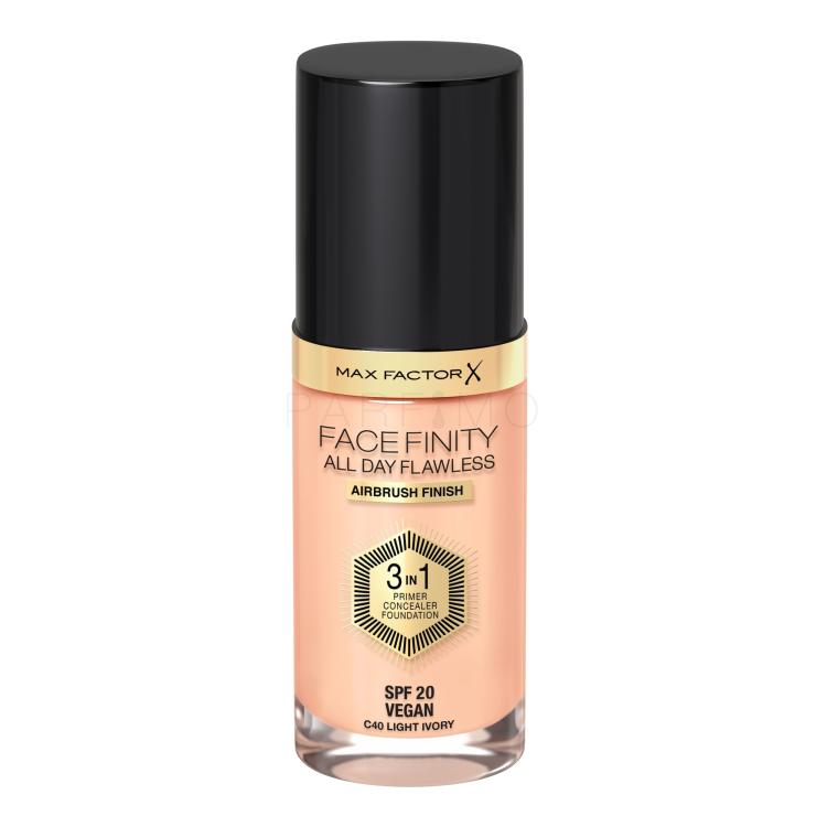 Max Factor Facefinity All Day Flawless SPF20 Fond de ten pentru femei 30 ml Nuanţă C40 Light Ivory